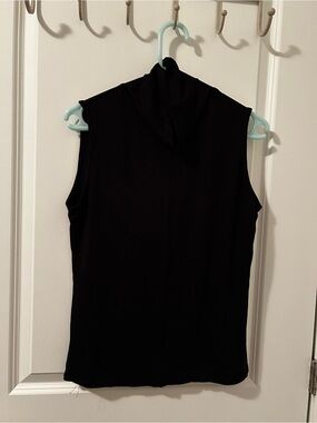Sleeveless turtleneck Tank Top - Black